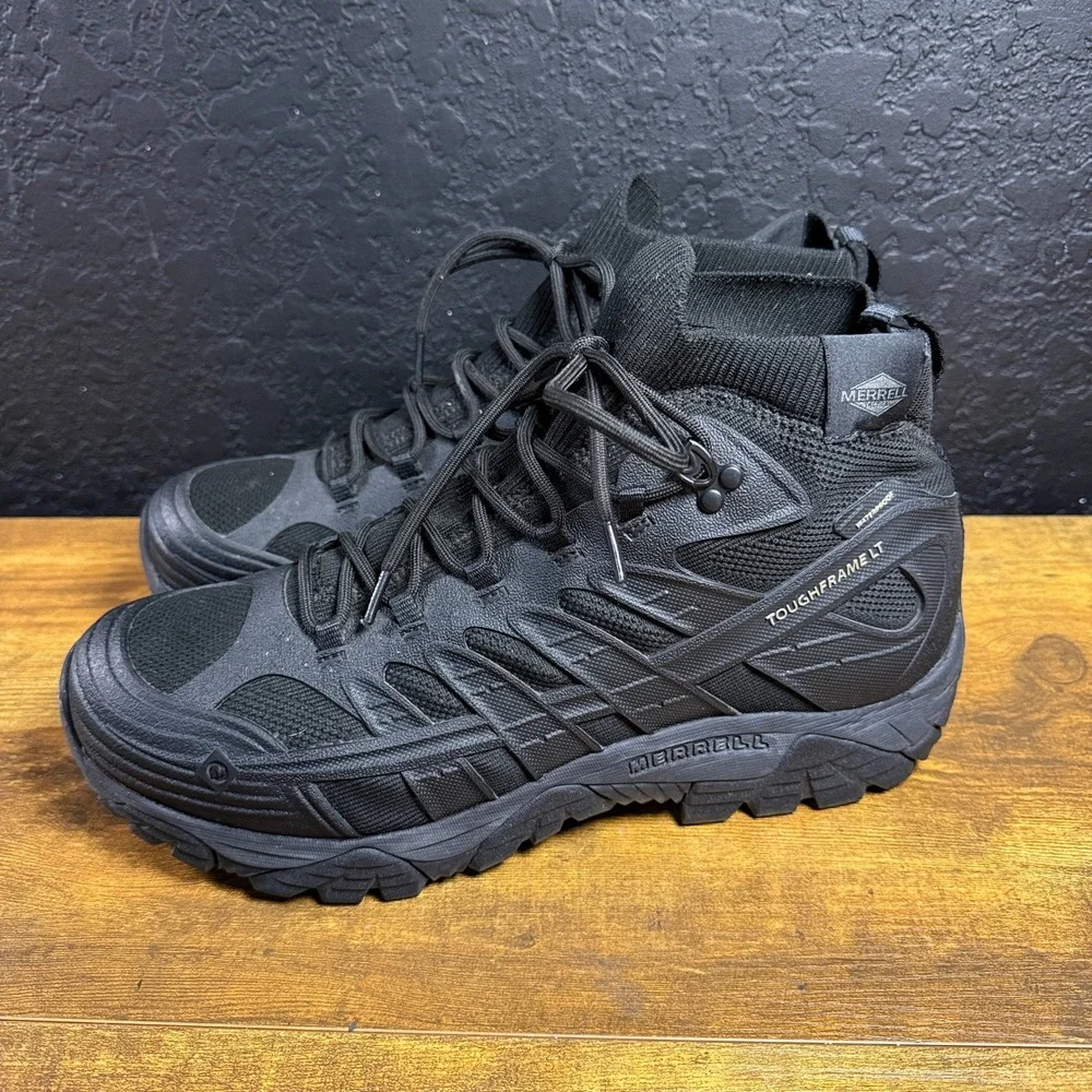 Merrell Velocity Tactical J099421 Black Mesh Waterproof Mid Boot Mens 13